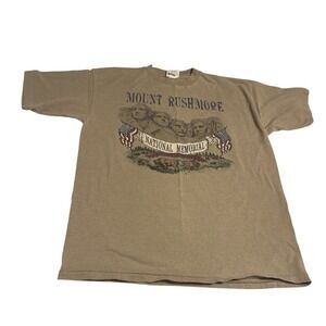 Vintage Single Stitch Mount Rushmore On Fred Harvey Tag Men Size X-Large